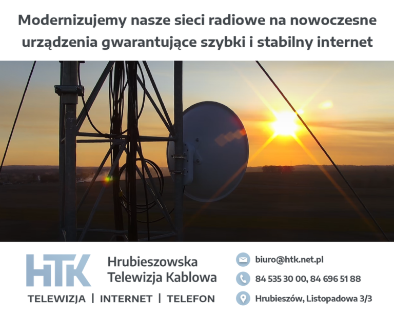 Modernizujemy nasze sieci radiowe na nowoczesne urządzenia gwarantujące szybki i stabilny Internet